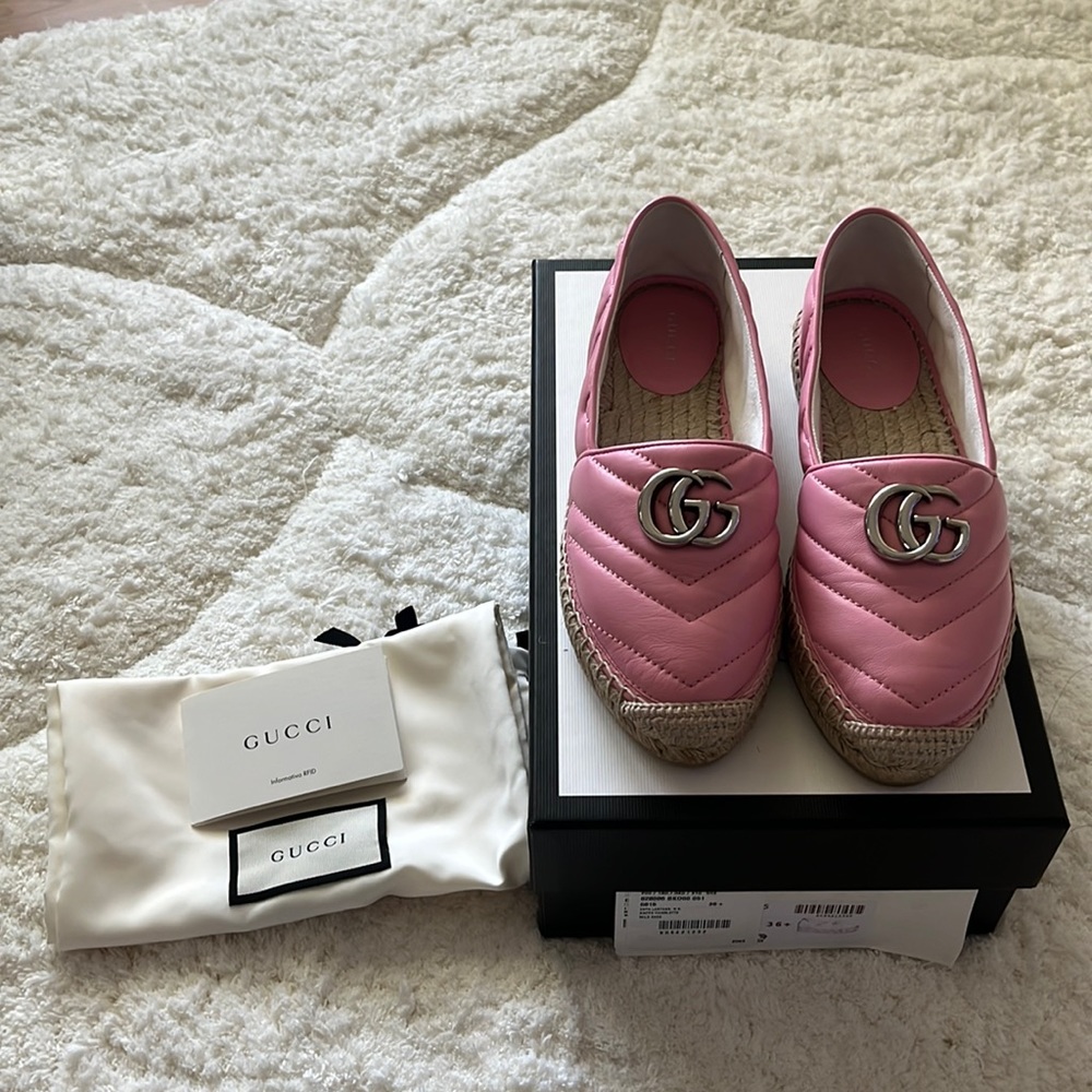 Gucci Nappa Espadrilles. 36.5. New!